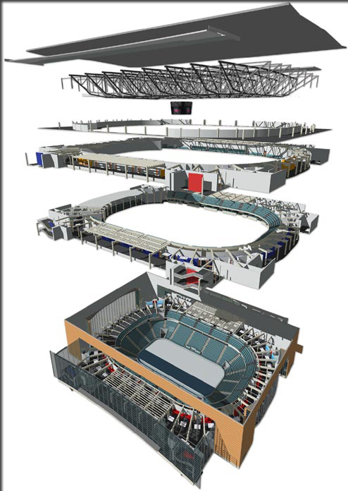 preussag arena als Exposionszeichnung